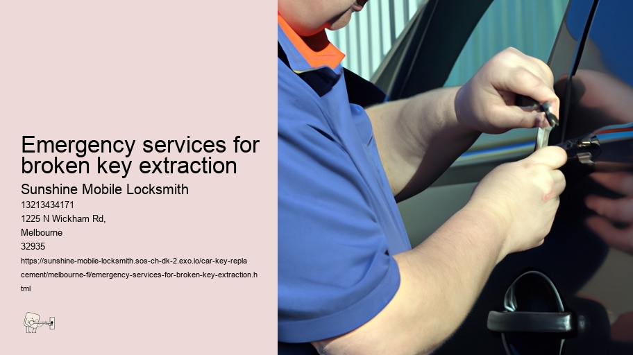 Emergency services for broken key extraction
