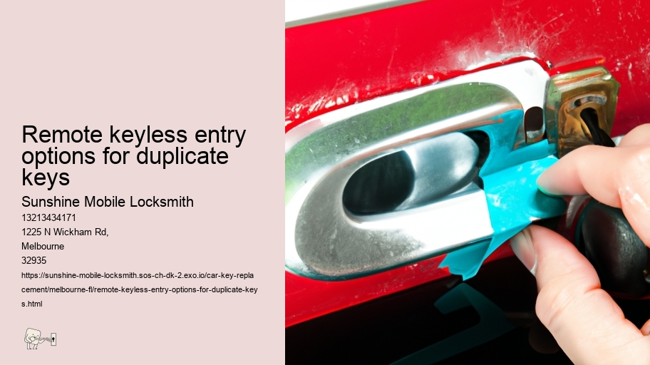 Remote keyless entry options for duplicate keys